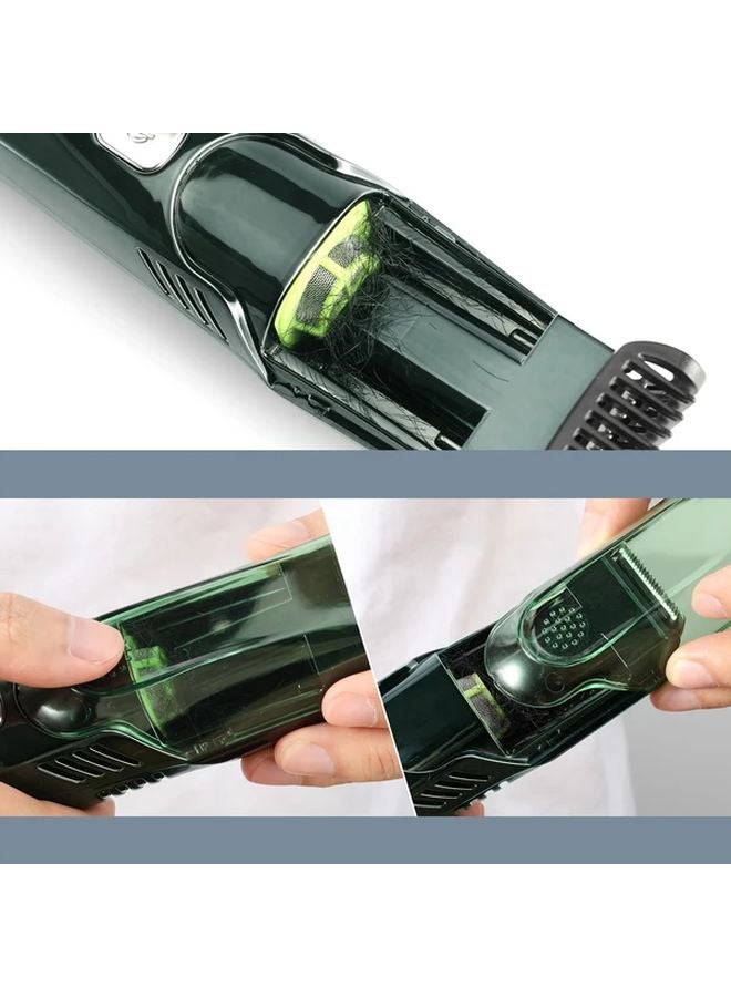 Black Mens Beard Trimmer Self Feeding Body Hair Remover USB Rechargeable LED Display - Image 2